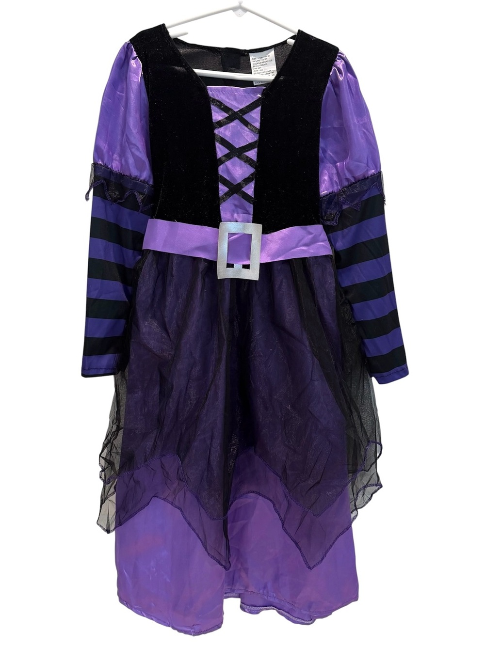 Witch Costume Dress Girls 6–8 Yrs Purple Black Halloween Polyester Machine Wash